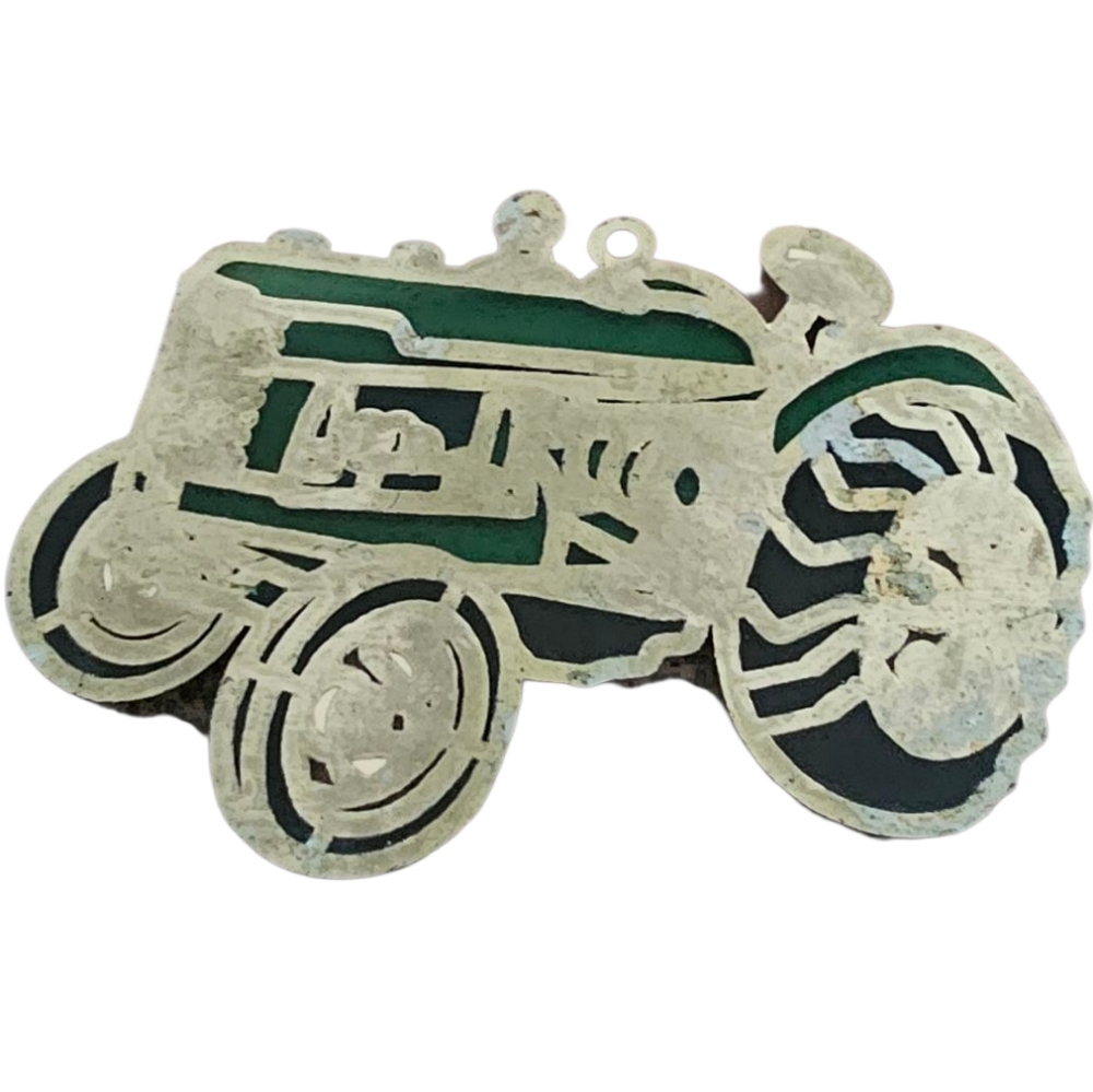 Vintage John Deere Green & Gold Farm Tractor Suncatcher - Picture 3 of 5